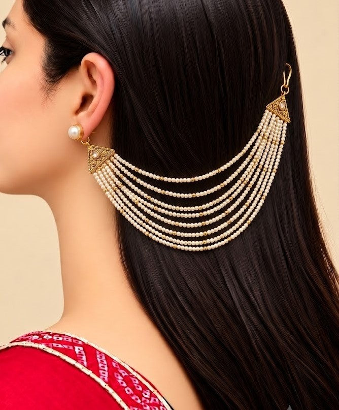Aaradhya Royal Pearl Cascade Kaan Chain