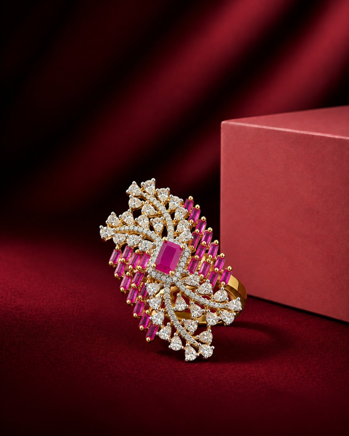 Ruvika Ruby Adjustable Ring