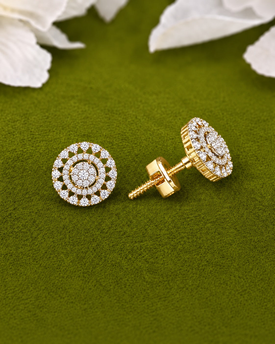 Veyra Gulnaar Screw Stud Earrings