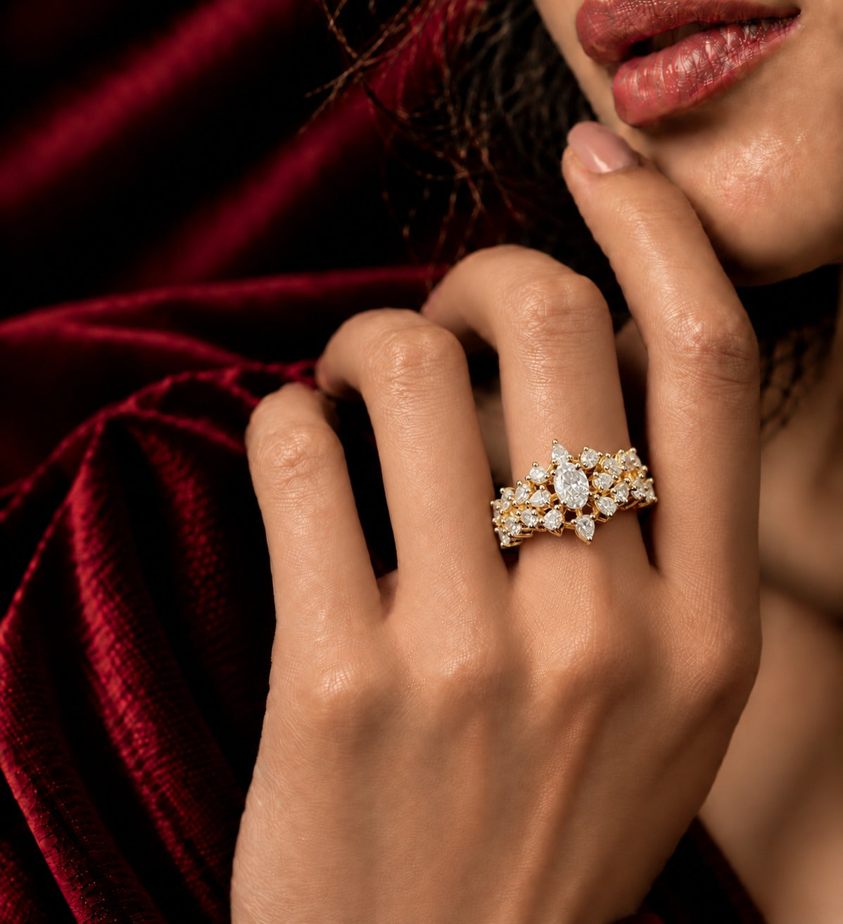 Kyara Oval Bloom Adjustable Ring