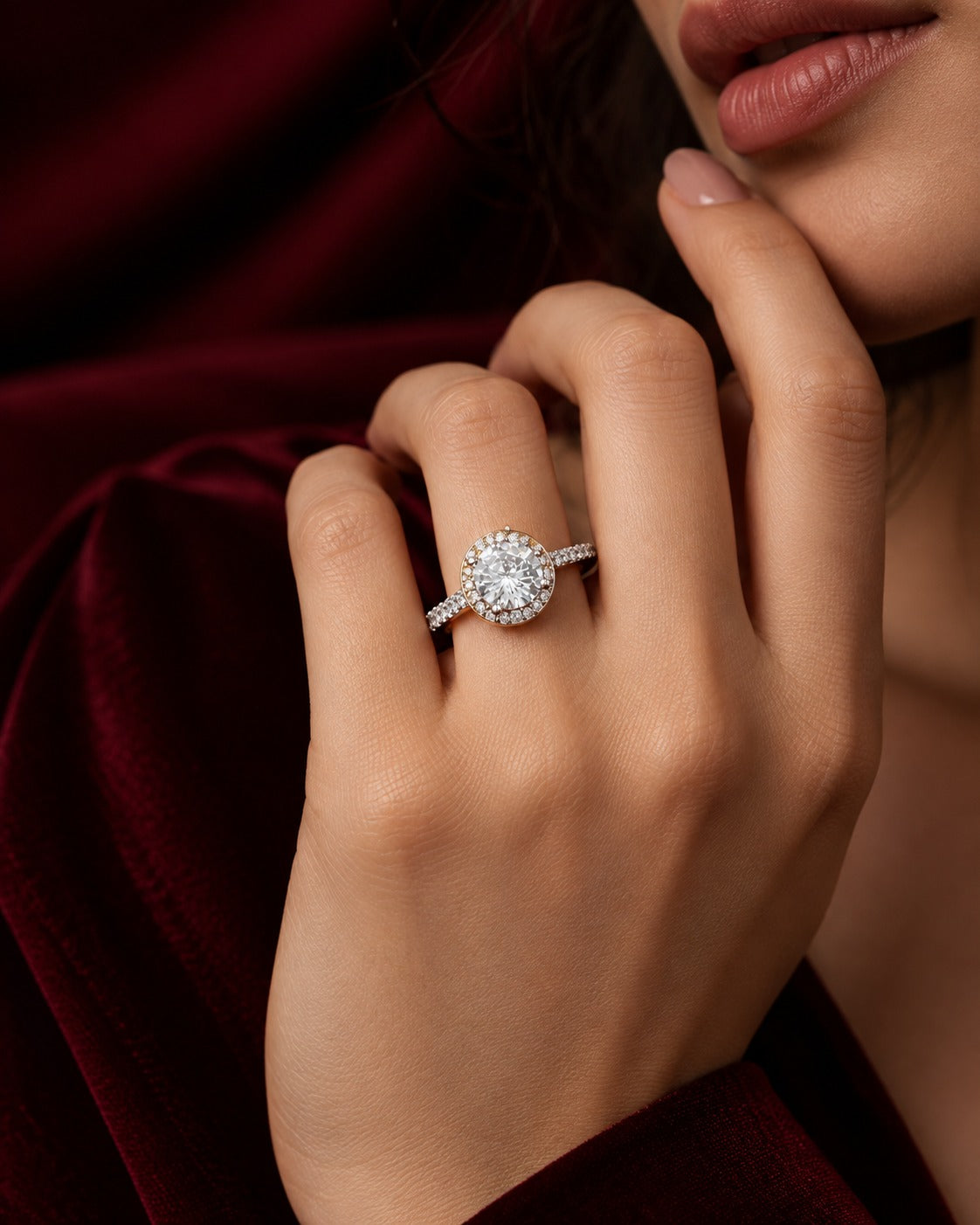 Elegant Adjustable Solitaire Diamond Ring