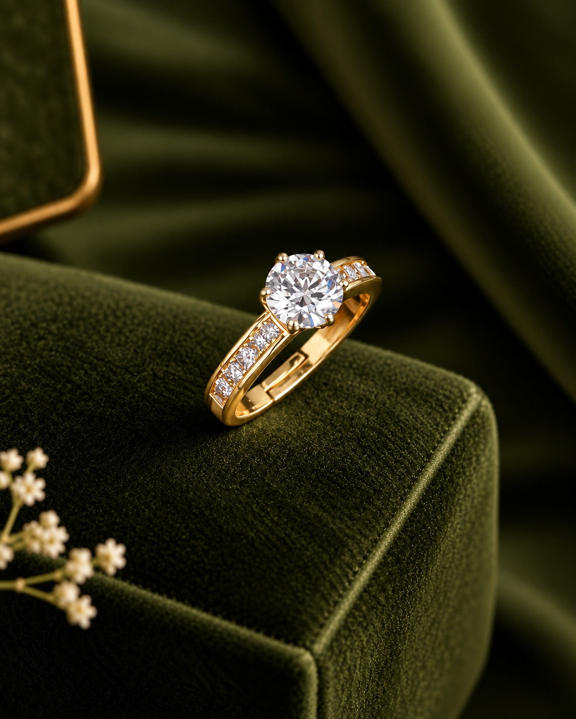 Elaira Classic Solitaire Adjustable Ring
