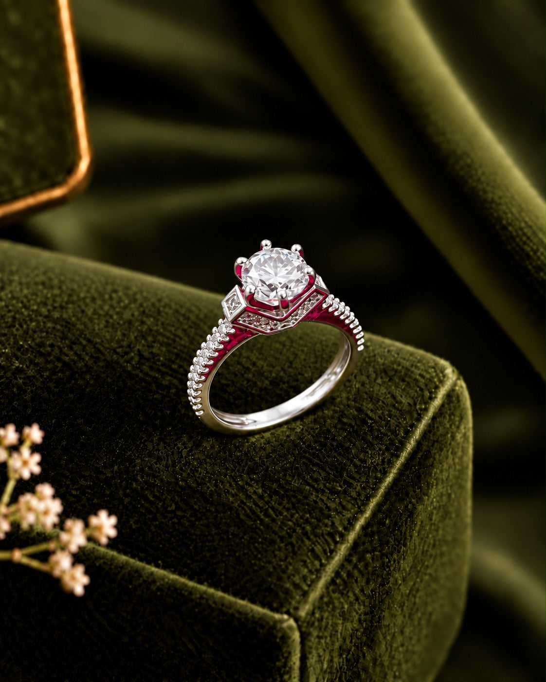 Reyanshi Crown Solitaire Ring