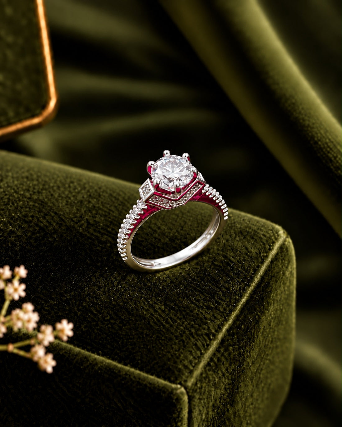 Reyanshi Crown Solitaire Ring
