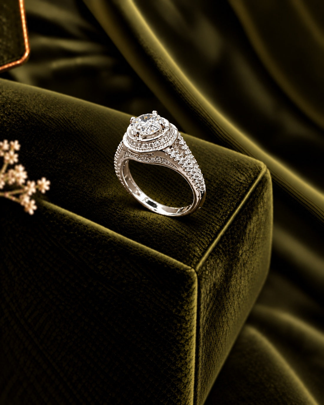 Aarisha Radiant Solitaire Halo Ring