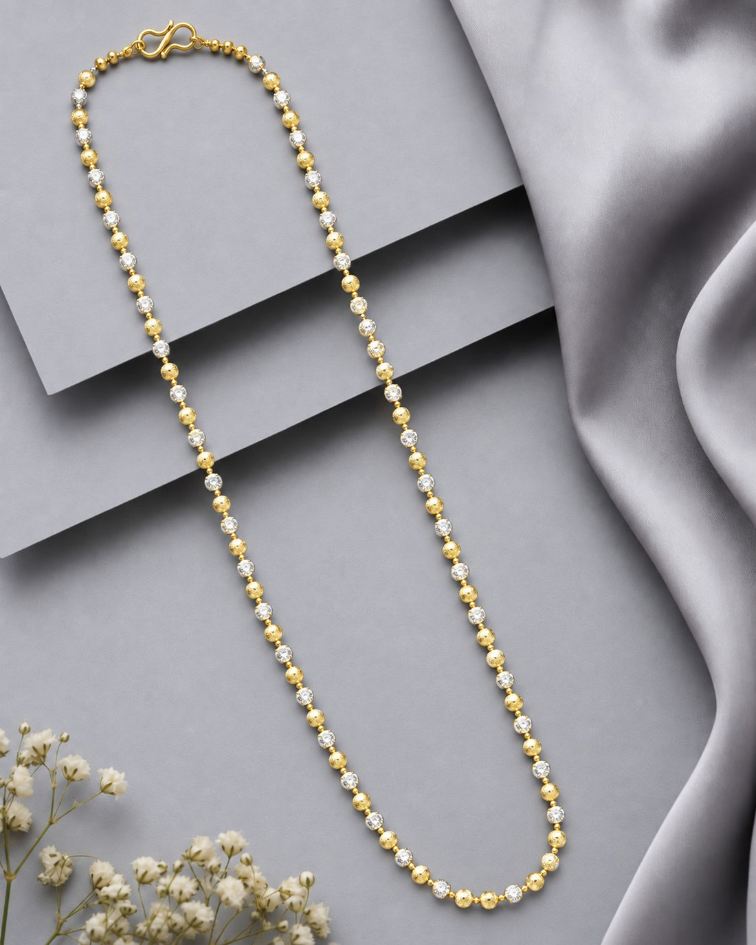 Zivelle Dual-Tone Bead Necklace Chain
