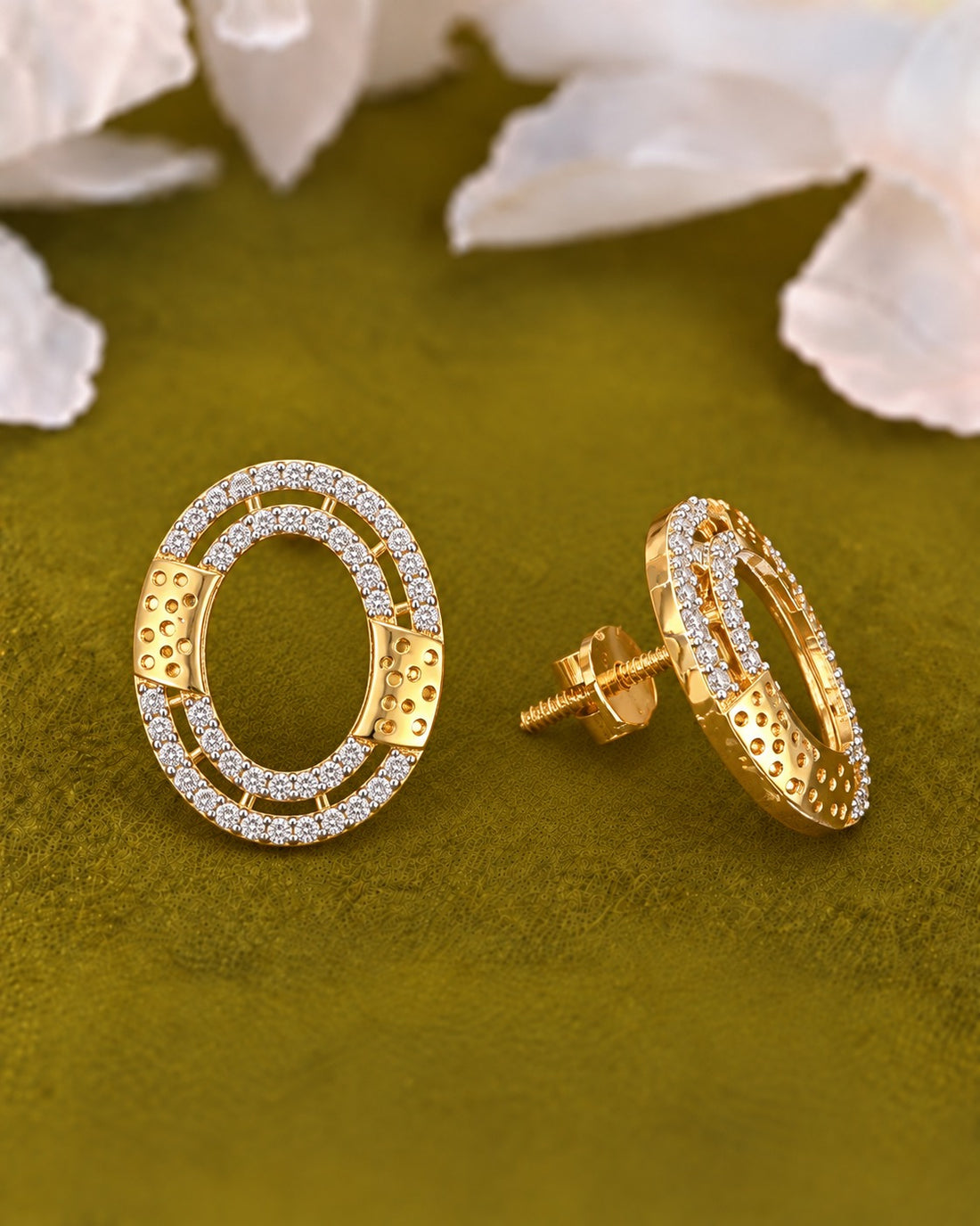Veyara Screw Stud Orbit Earrings