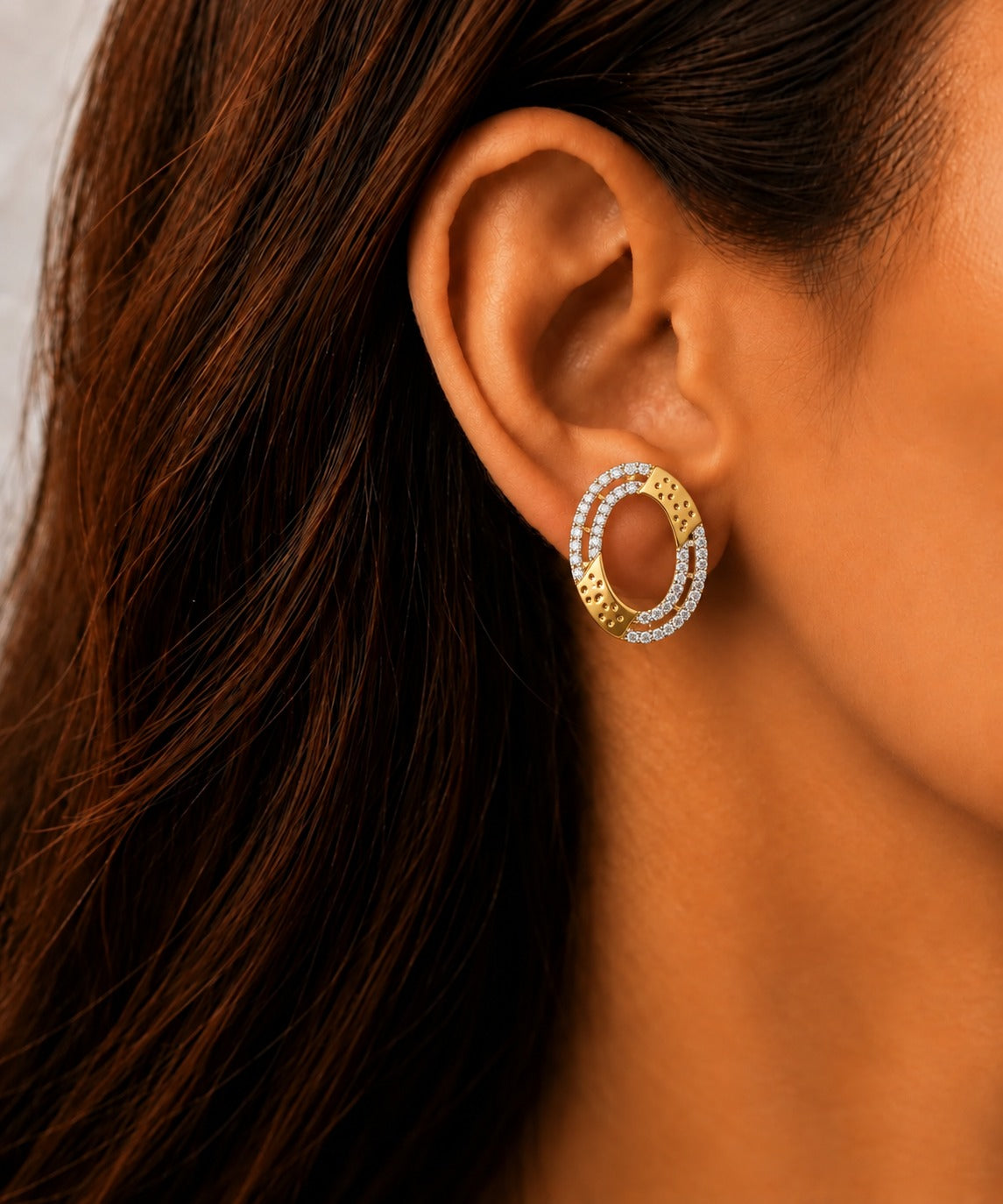 Veyara Screw Stud Orbit Earrings