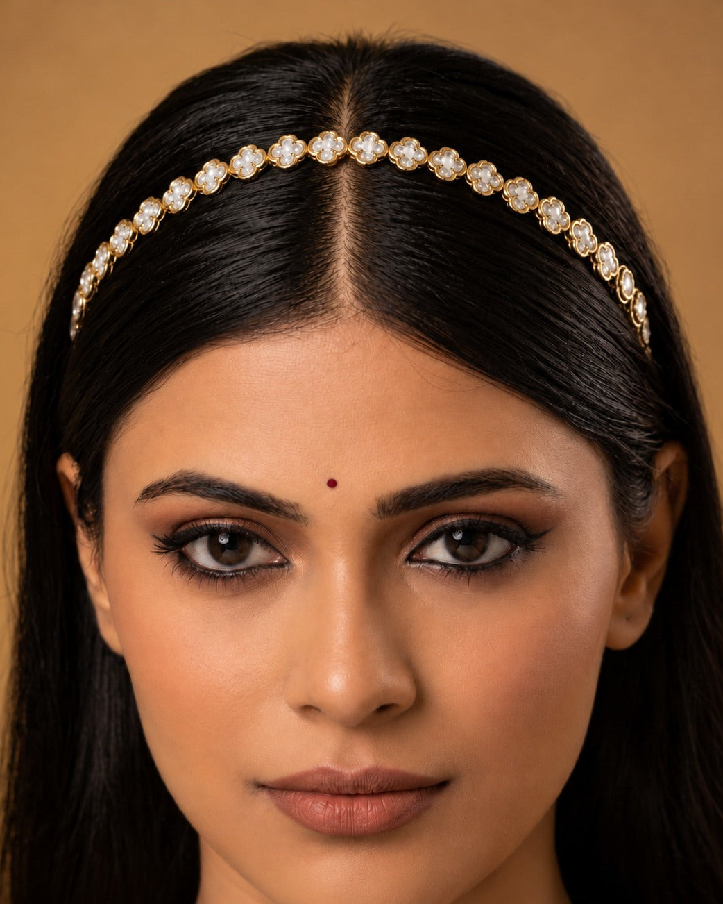 Ishani Pearl Blossom Sheeshphool Hair Band