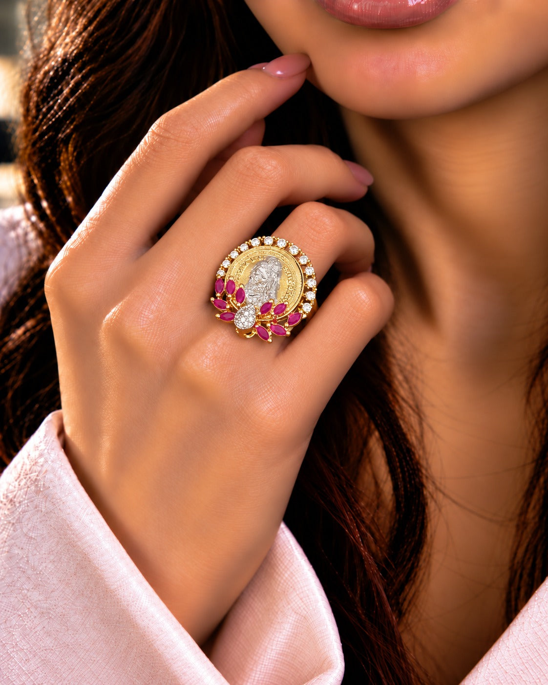 Royal Coin Blossom Adjustable Ring