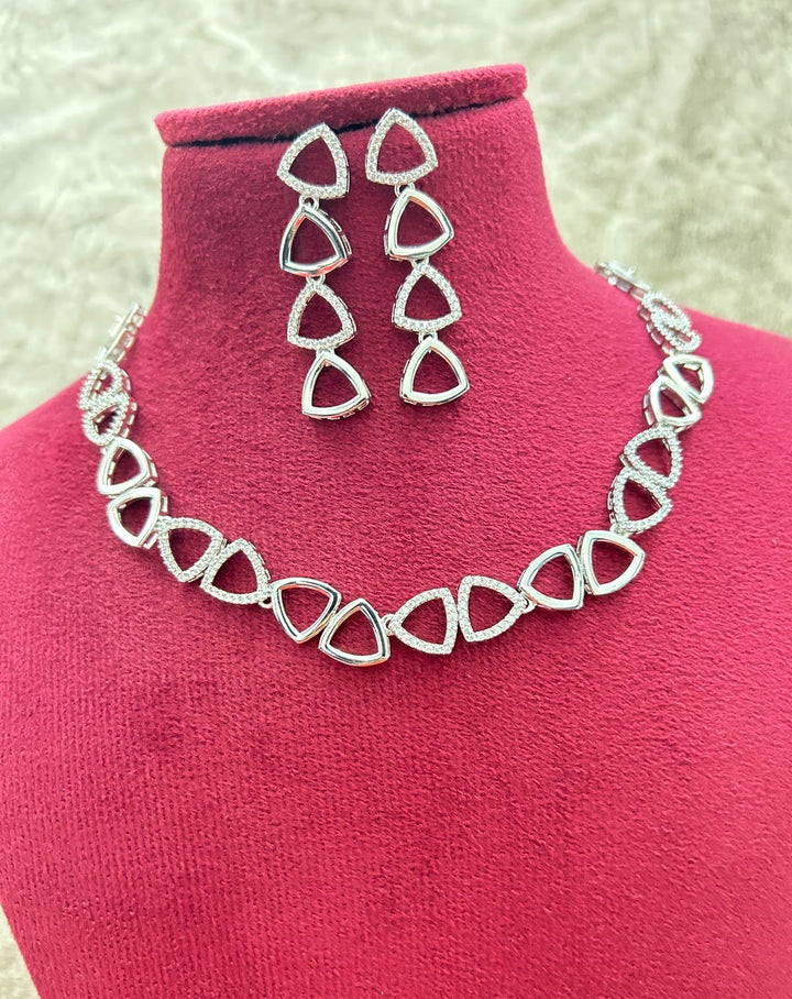 Triad Sparkle Statement Jewellery Set in Gold Tone