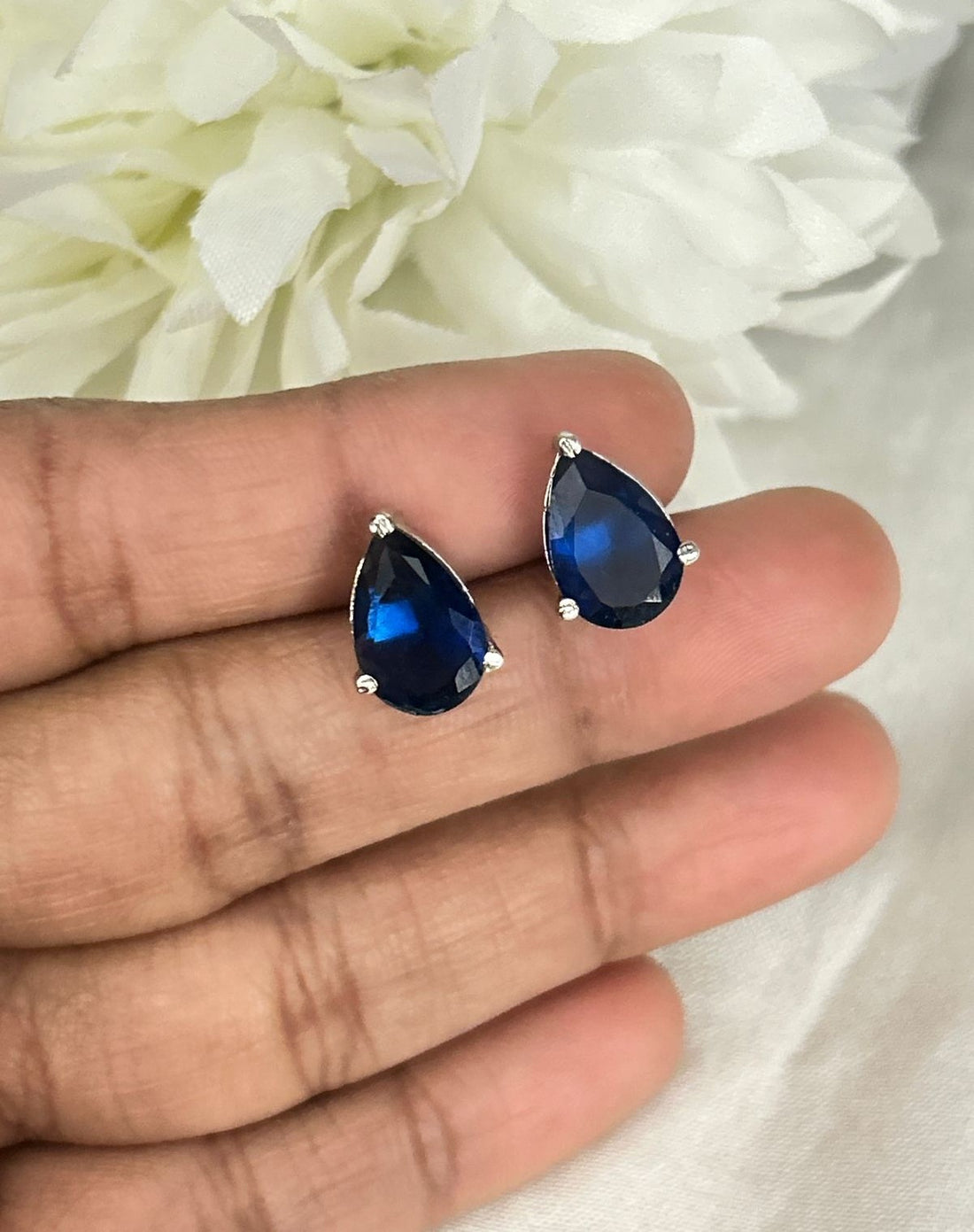 Silver Finish Swarovski Cushion Stud Earrings – Multi Colour Statement Collection