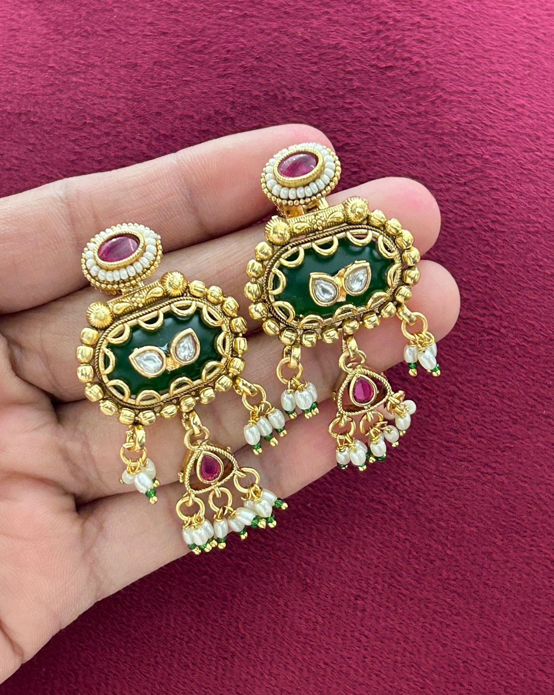 Choose Your Colour | 2 Variant Of Premium Antique Necklace set