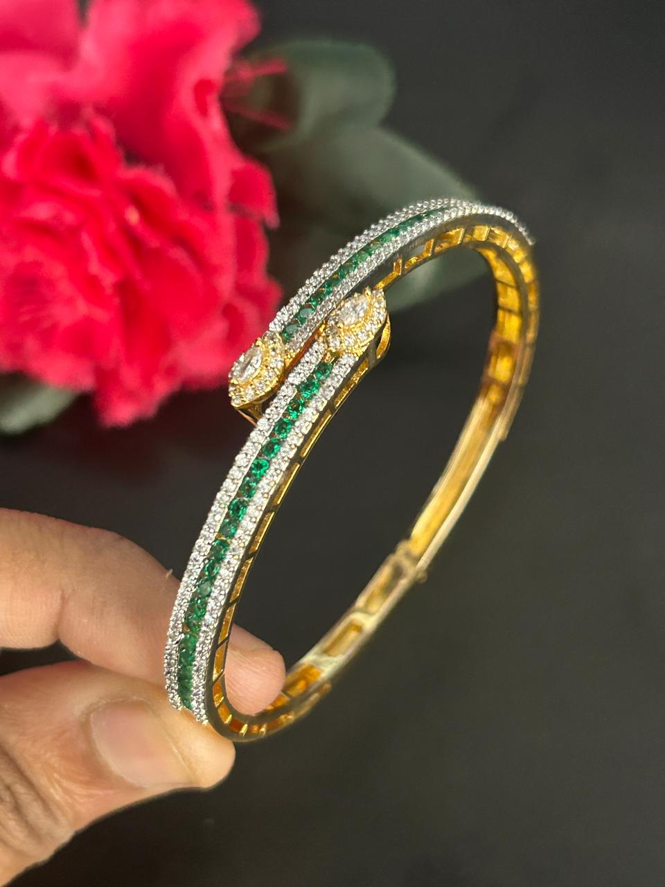 Aarivya Diamond Elegance Openable Kada Bracelet for Women