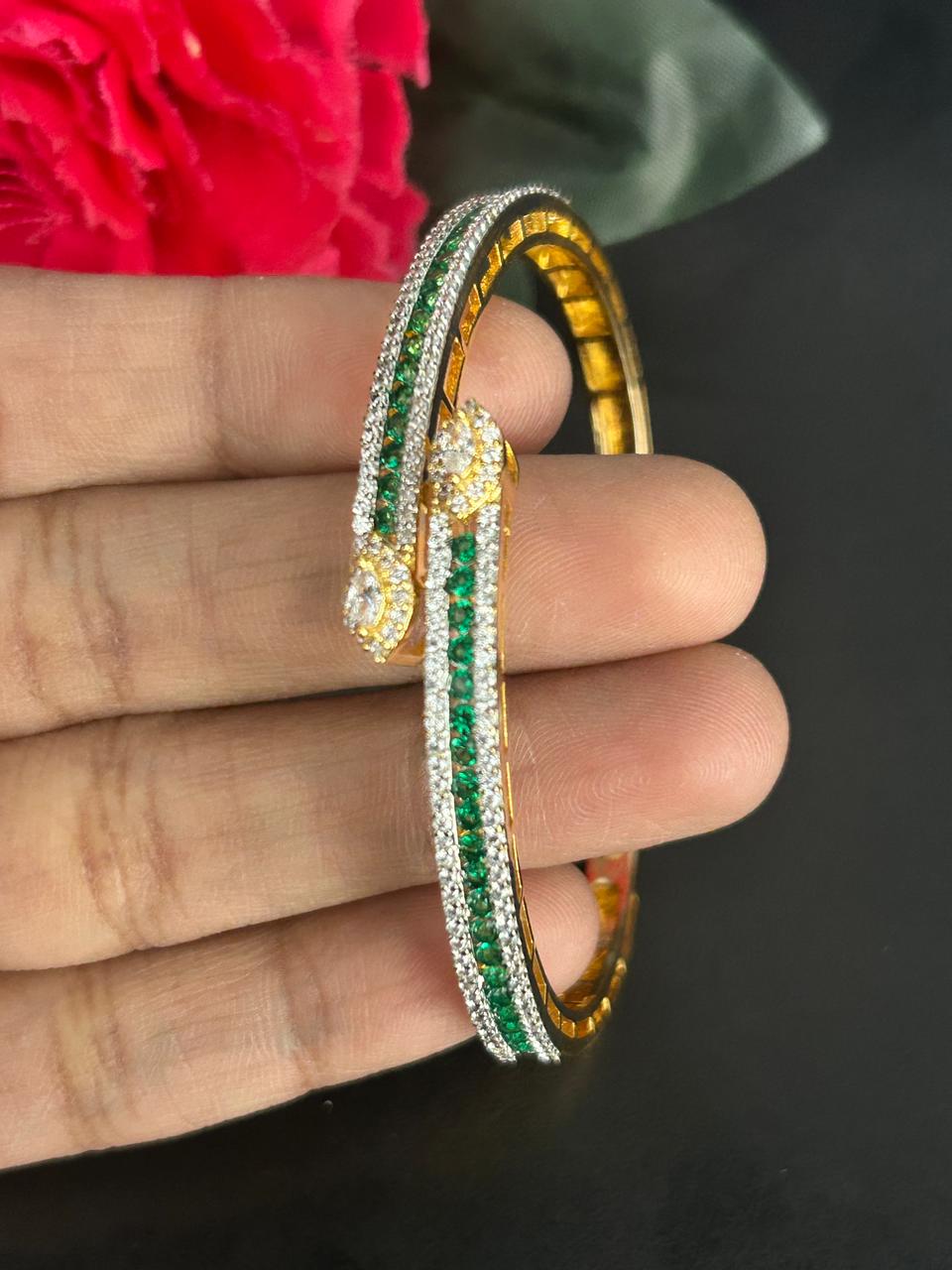 Aarivya Diamond Elegance Openable Kada Bracelet for Women