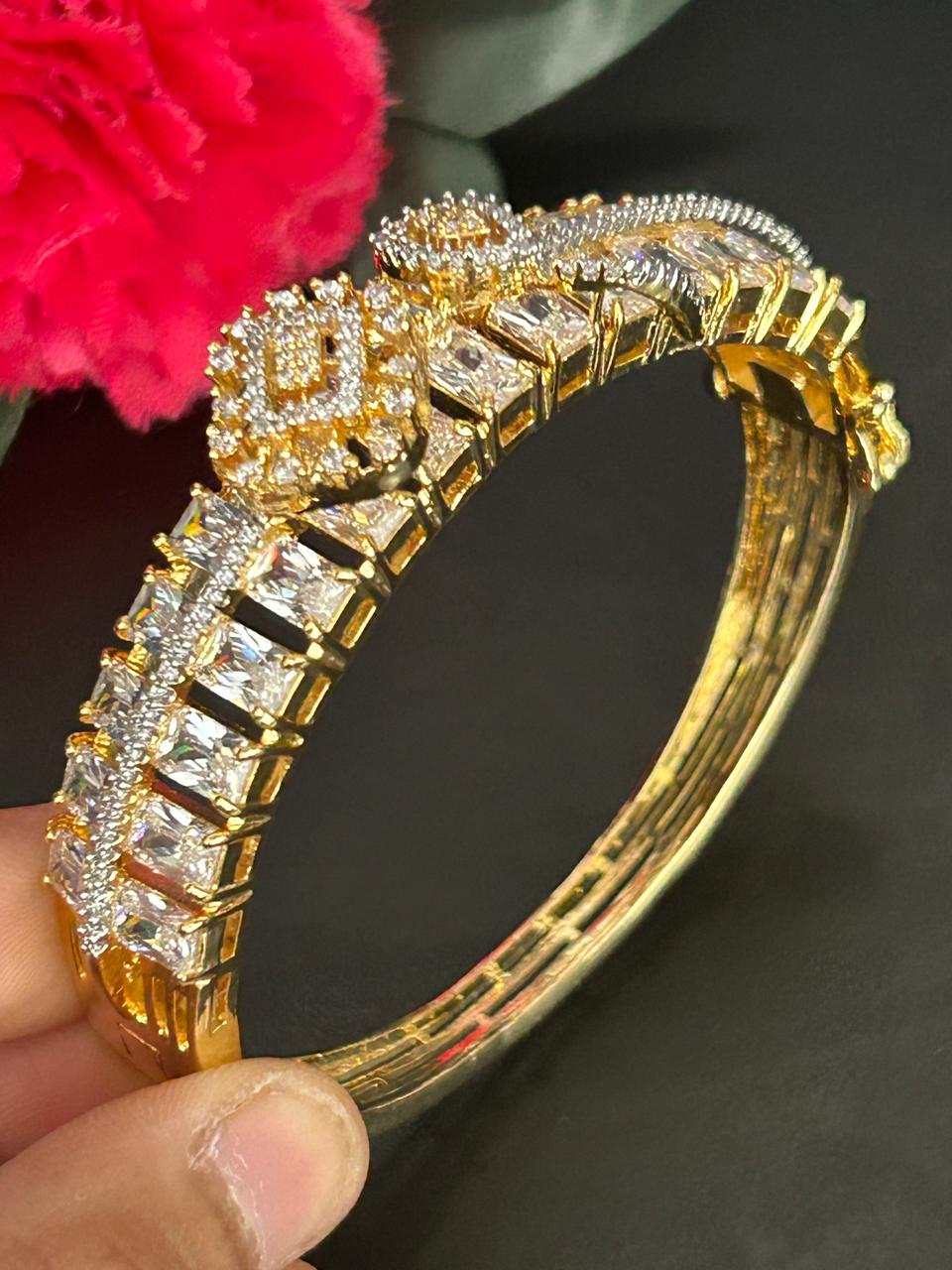 Aarunya Midnight Royale Openable Kada Bracelet for Women
