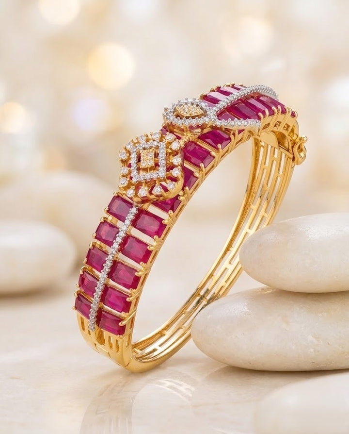 Aarunya Midnight Royale Openable Kada Bracelet for Women