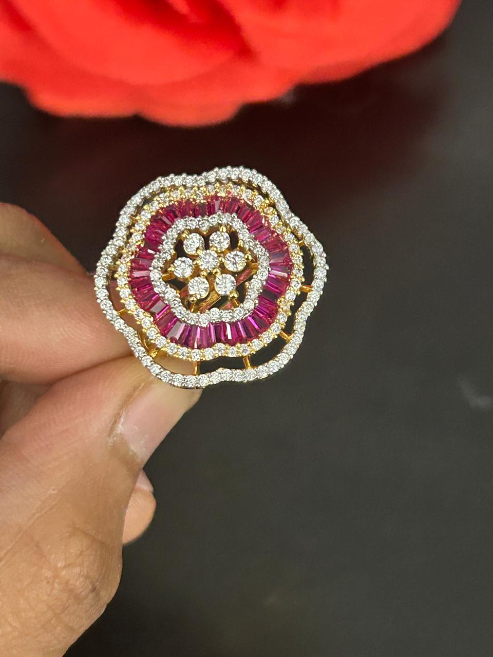 Aafreen Crystal Royale Adjustable Ring for Women