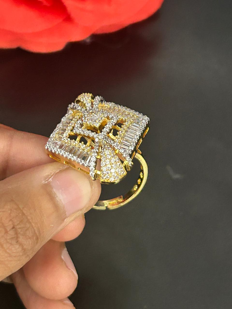 Ruby Royale Luxe Adjustable Ring for Women