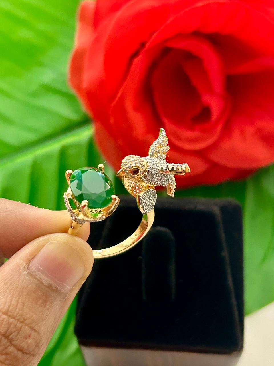 Gulpari Bloom Adjustable Ring for Women | Bird & Rose Designer Ring