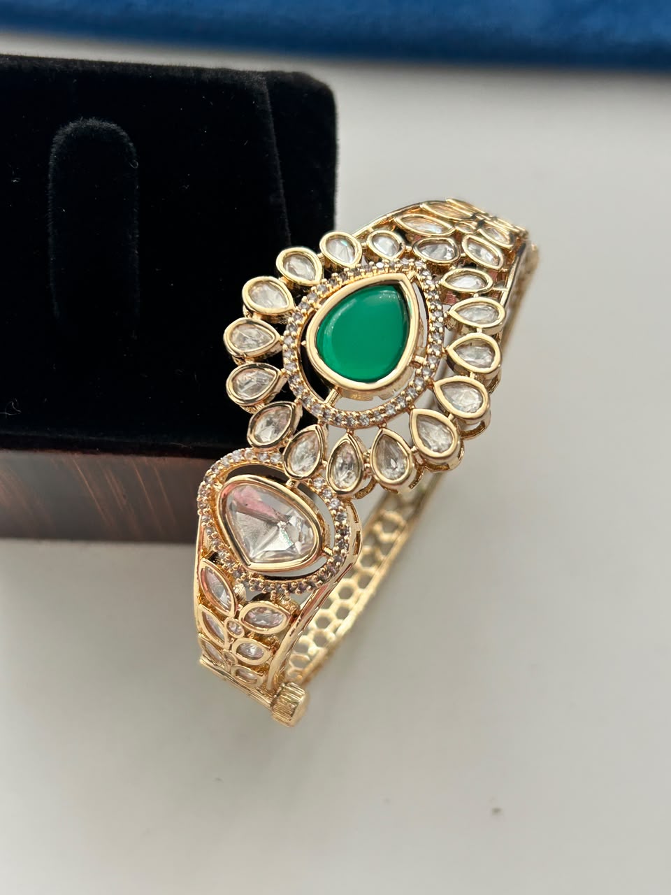 Noorika Kundan Royale   Traditional Polki Style Openable  Bracelet for Women