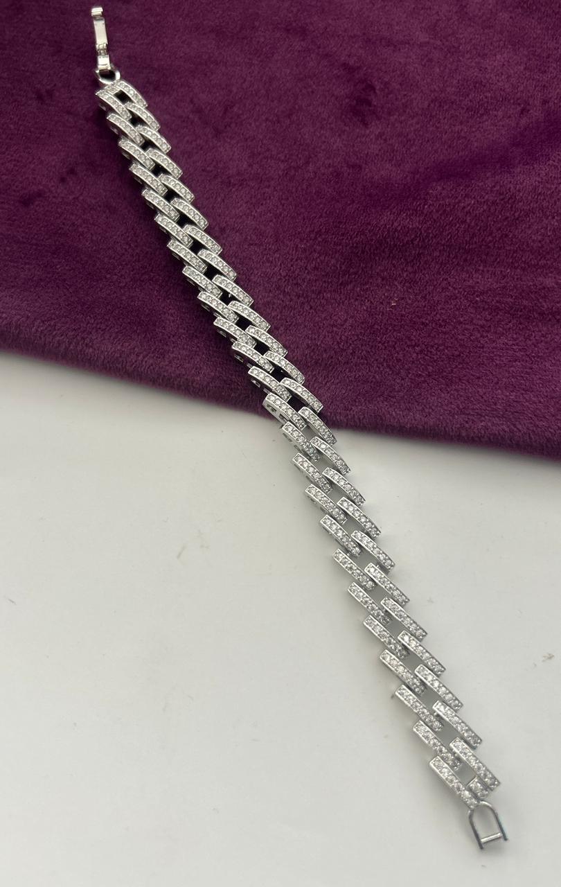 Yashika Dual Tone Crystal Link Bracelet