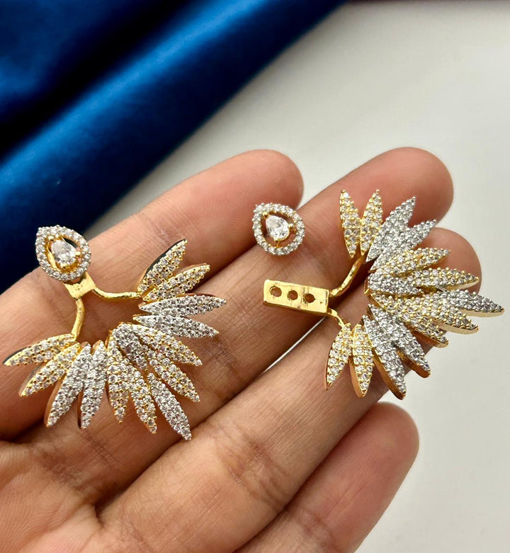 Aarika Crystal Wing Earrings for Women