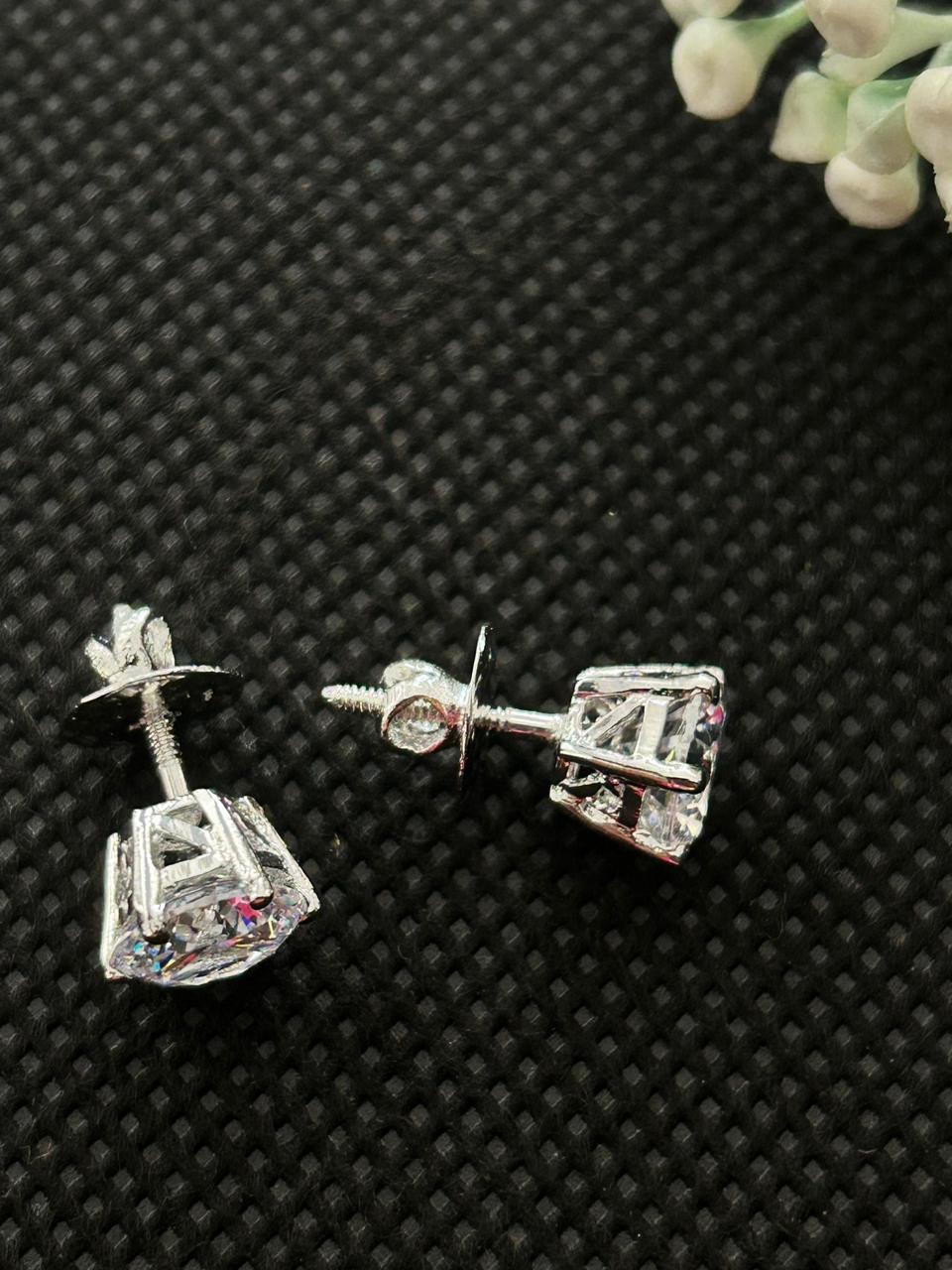 9MM Celestia Solitaire AD Stud Earrings