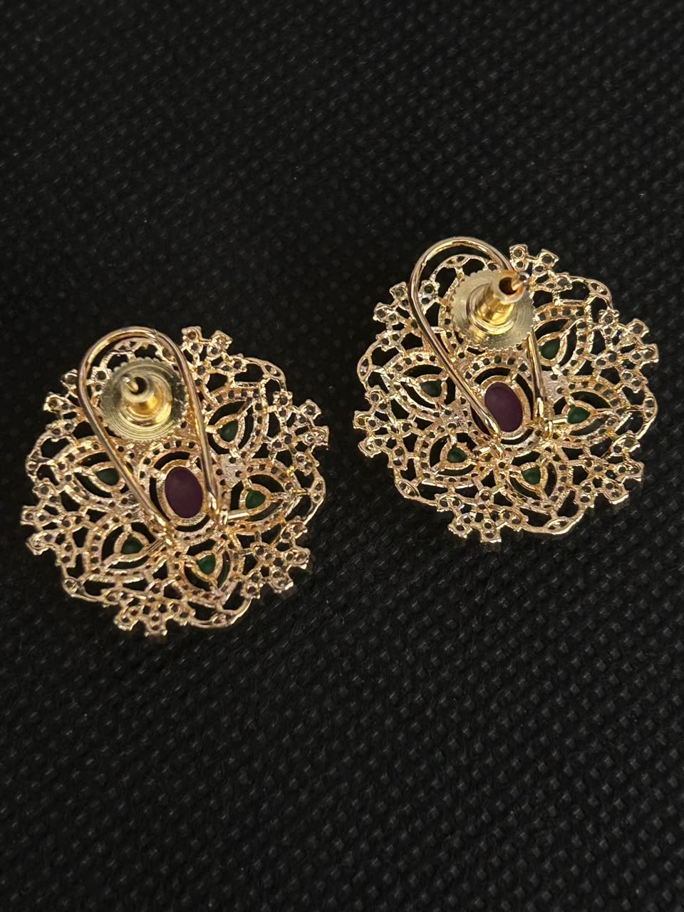 Ravina Diamond-Look Floral Statement Earrings – 4 Colours