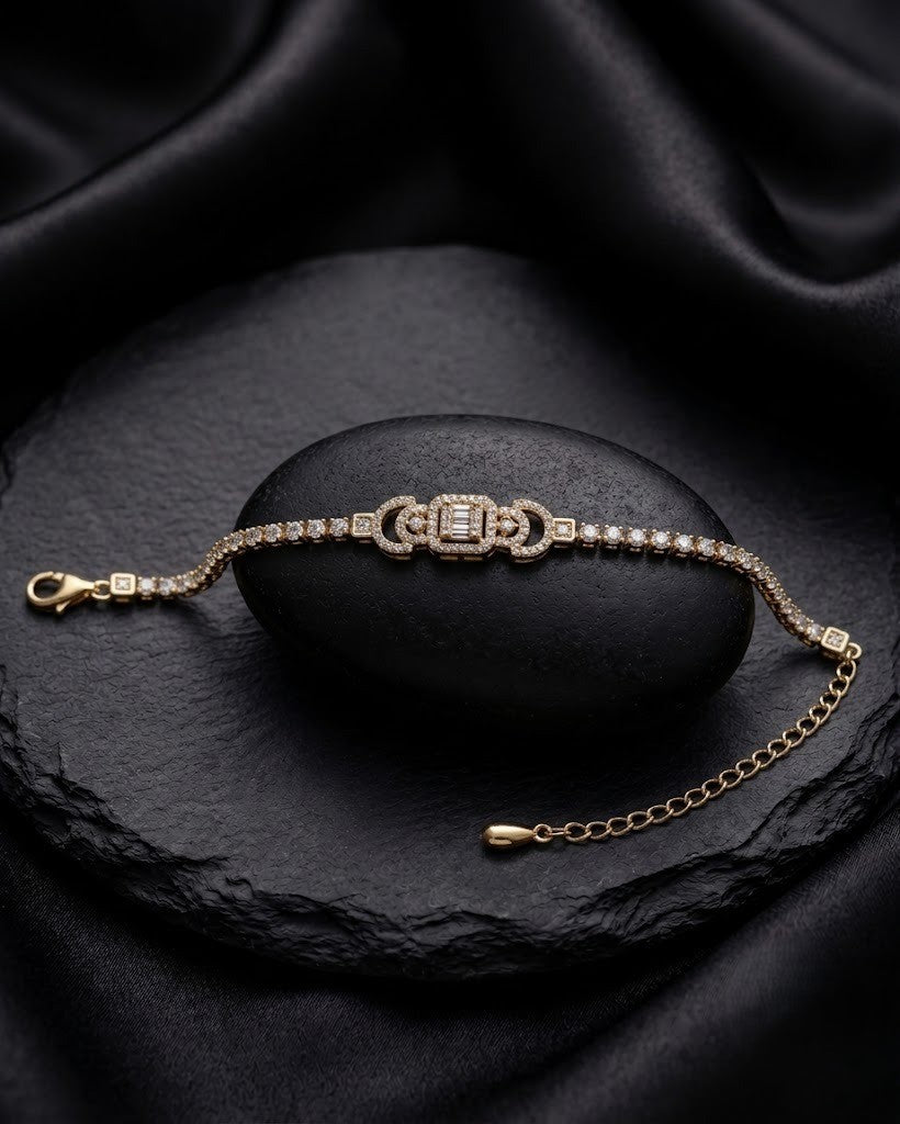 Elviera Regal Baguette Tennis Bracelet