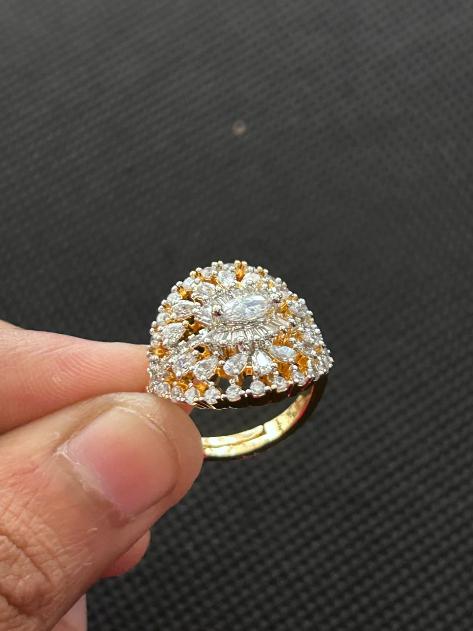 Aavya Marquise Bloom Adjustable Ring
