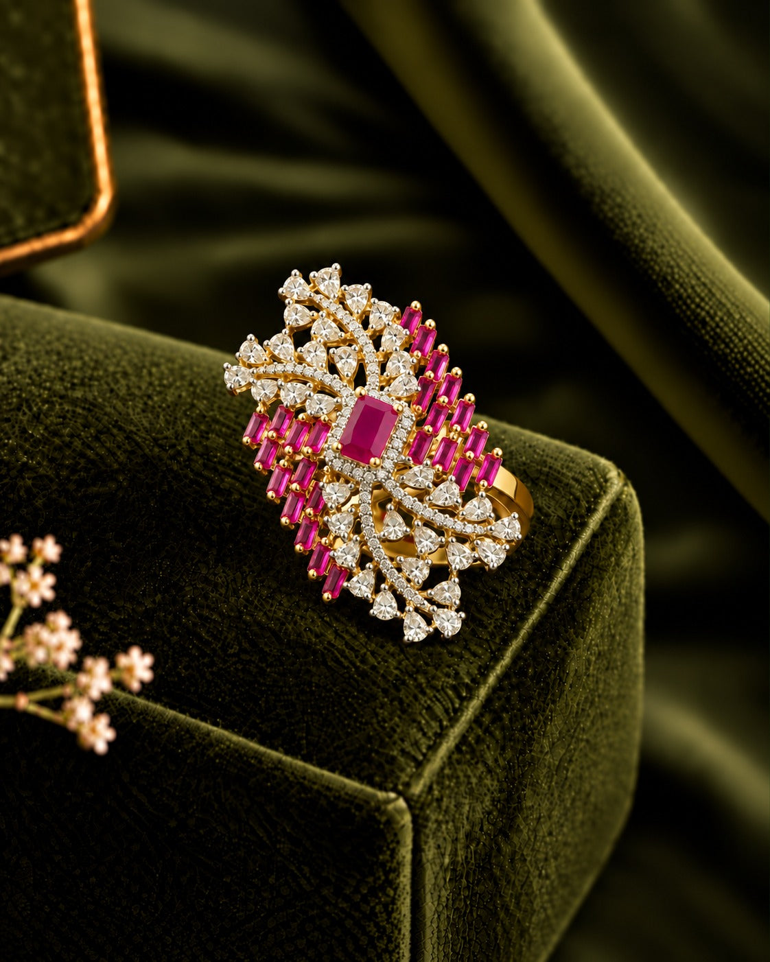 Ruvika Ruby Adjustable Ring