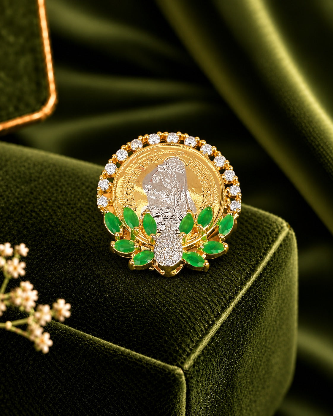 Royal Coin Blossom Adjustable Ring