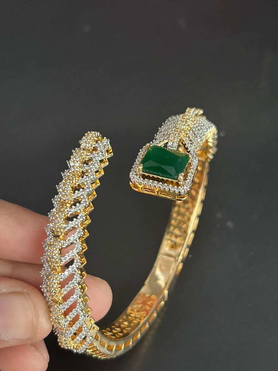 Rivana Oval Openable Stone Bracelet – Ruby, Blue & Green | Fits 2.4 & 2.6