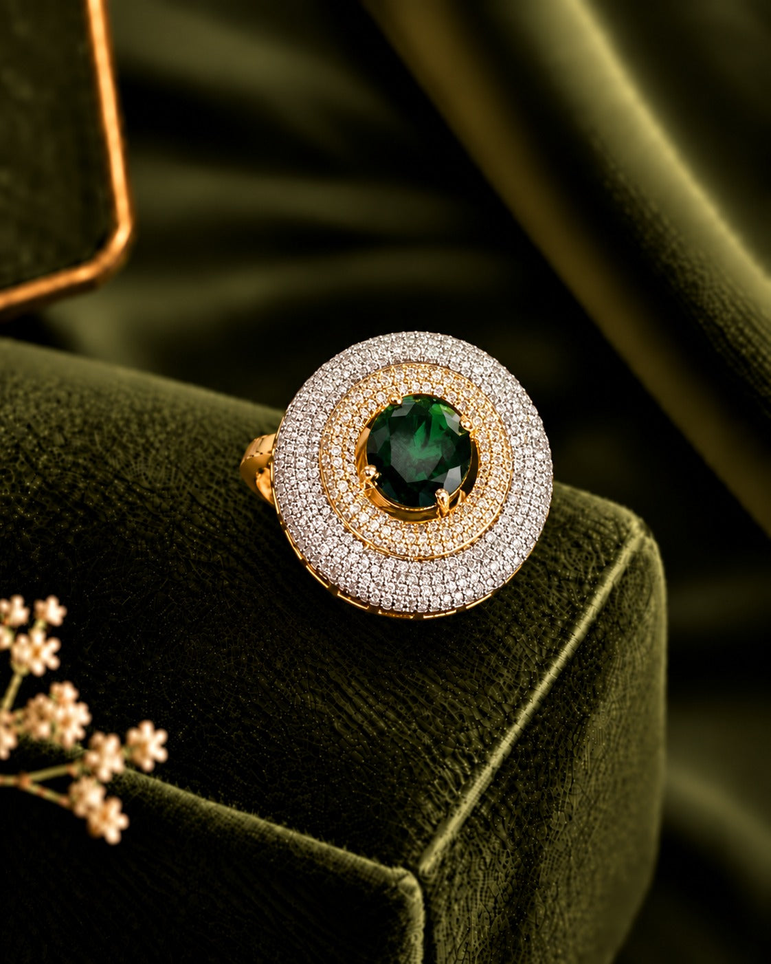 Aurelia Halo Adjustable Statement Ring