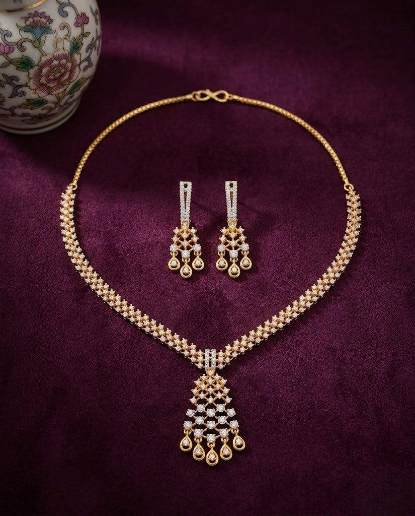 Varnika Diamond Drop Necklace Set
