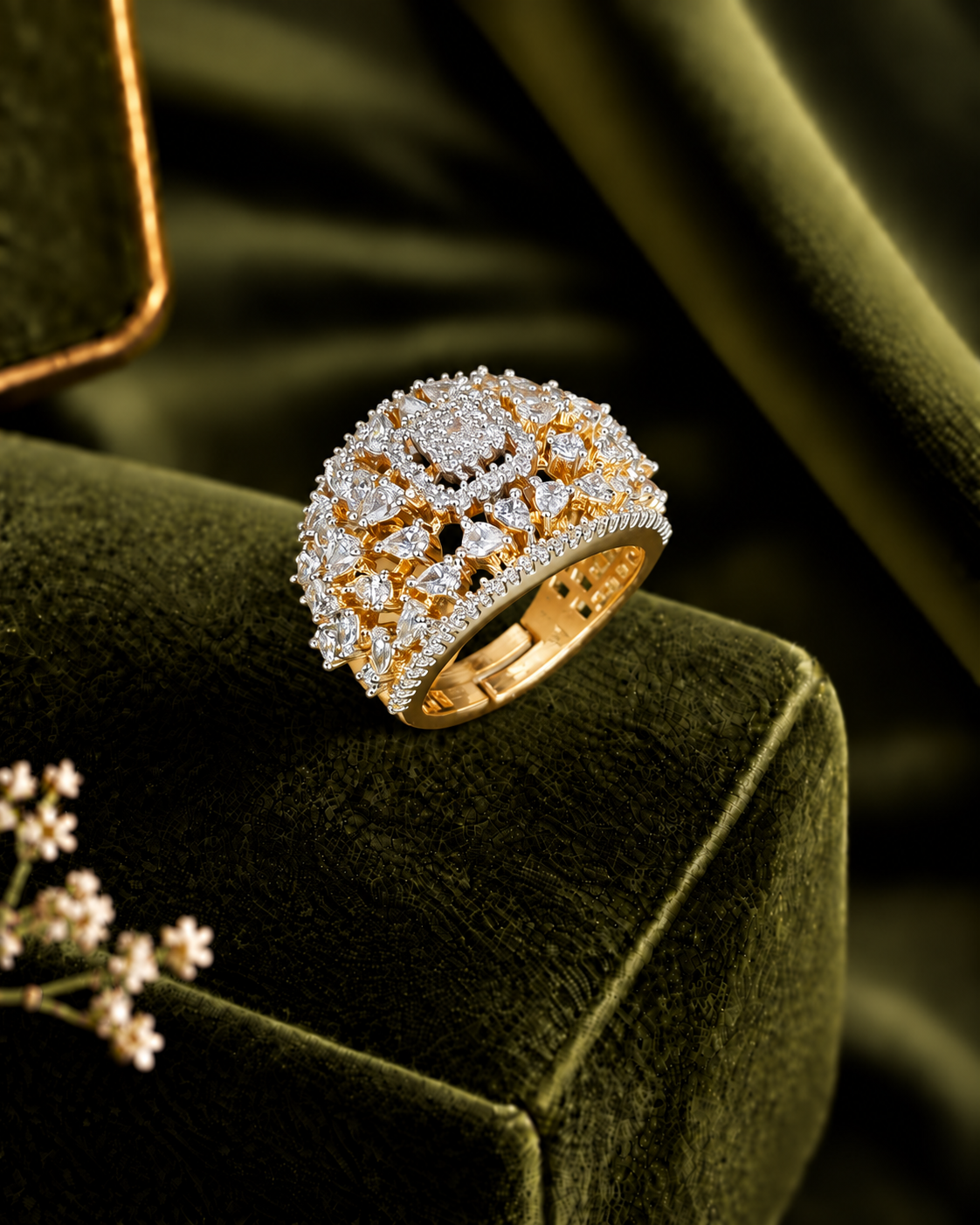Aurelia Royal Cluster Adjustable Ring