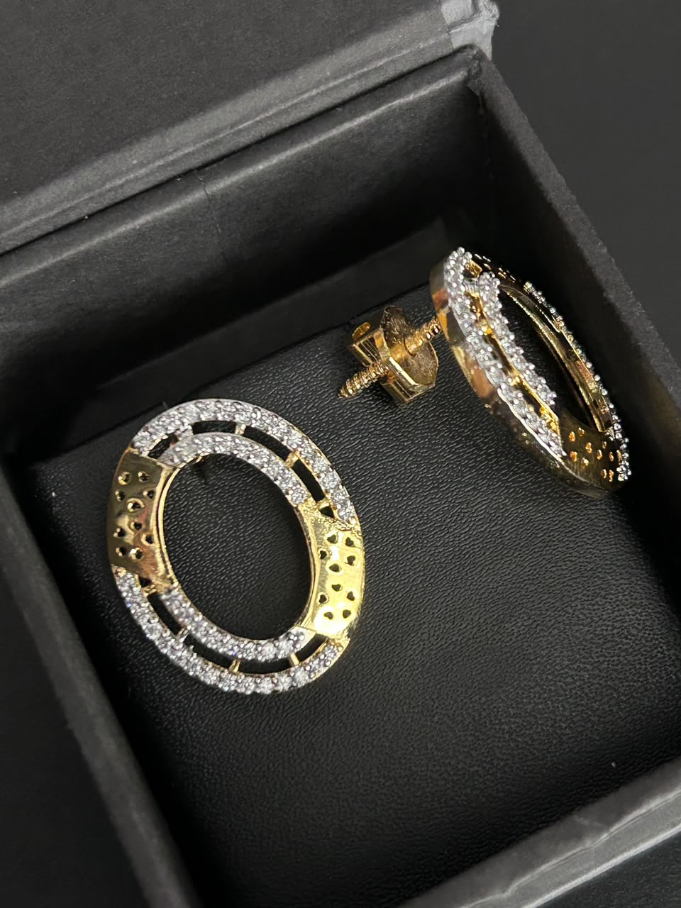 Veyara Screw Stud Orbit Earrings