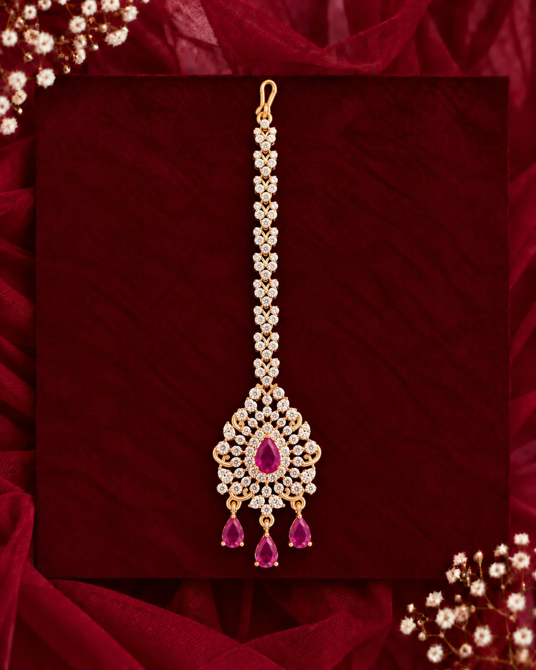 Royal Teardrop Bridal Maang Tikka
