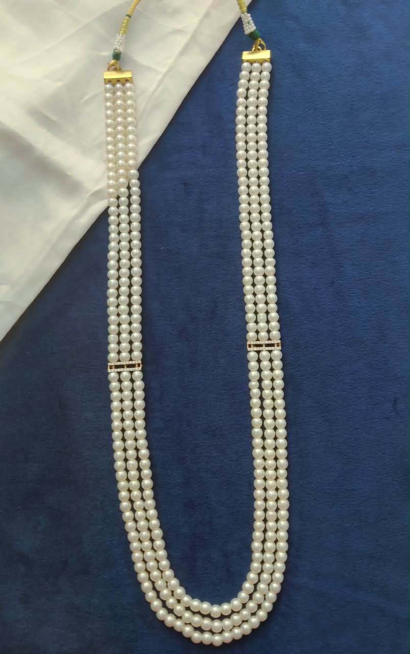 Saumya Layered Pearl Mala – 24 Inch
