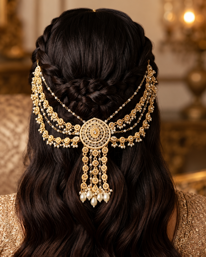 Rajwada Pearl Bridal Hair accessory