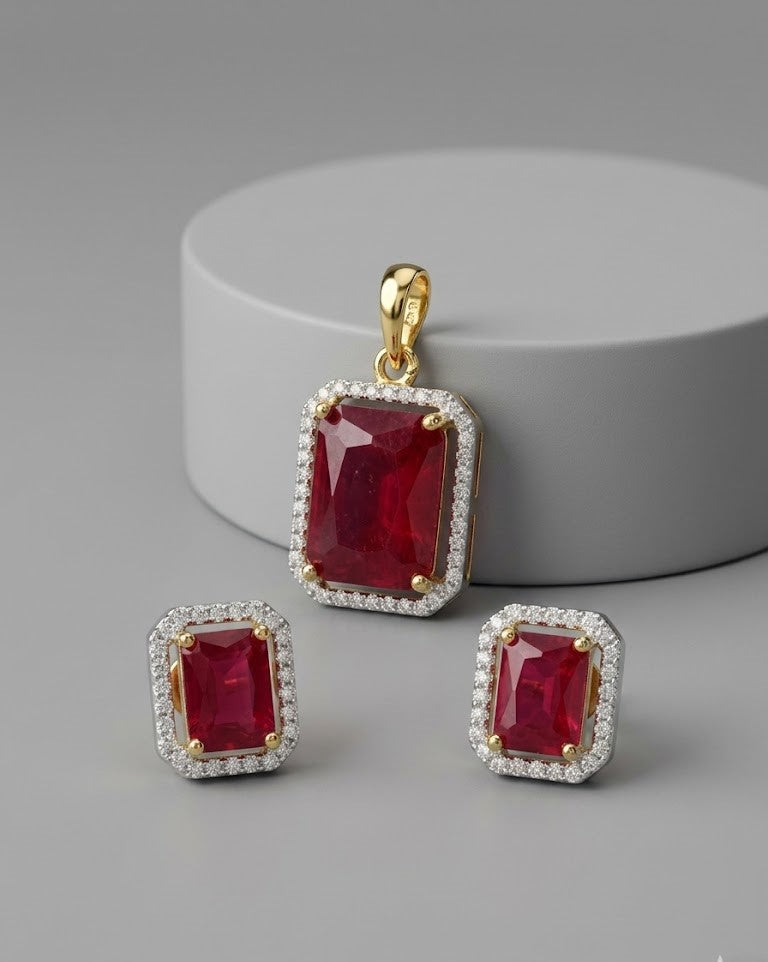 Panna Rajsi Pendant Set