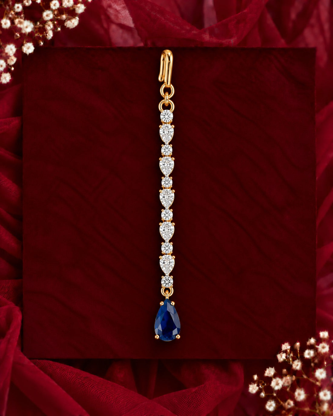 Elegant Leaf Drop Maang Tikka