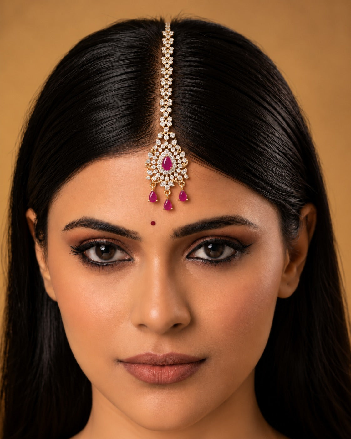 Royal Teardrop Bridal Maang Tikka