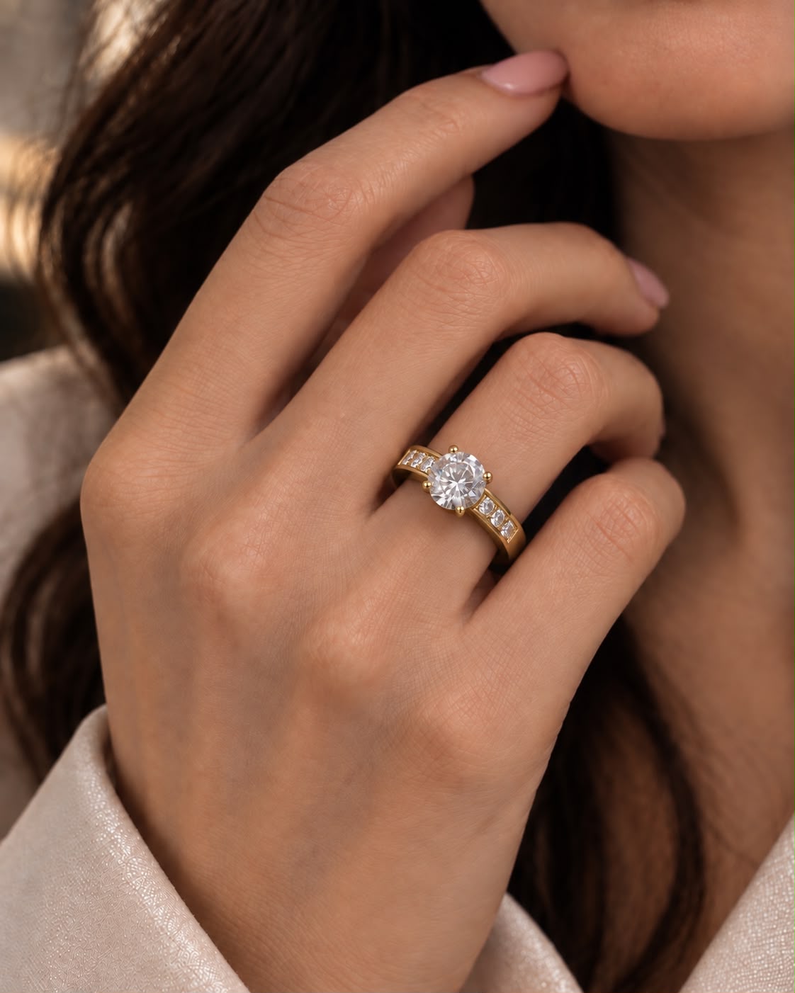 Elaira Classic Solitaire Adjustable Ring