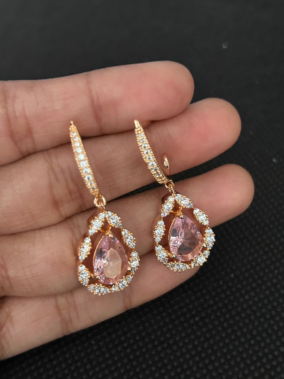 Solid Luxe Teardrop Halo Earrings