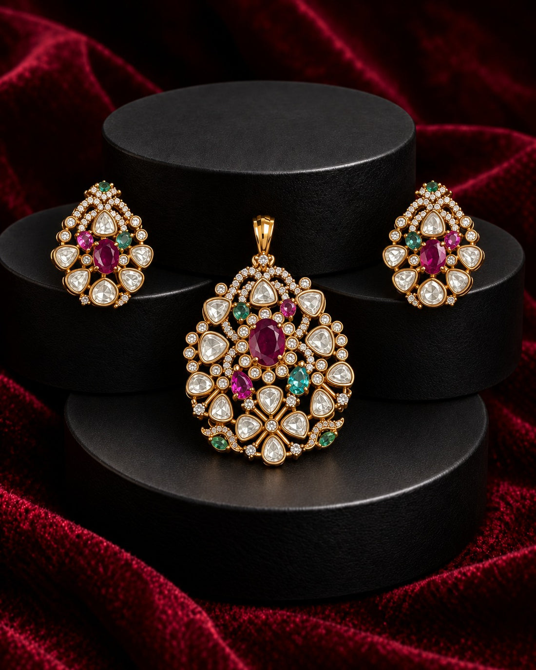 Royal Kundan Pendant Set