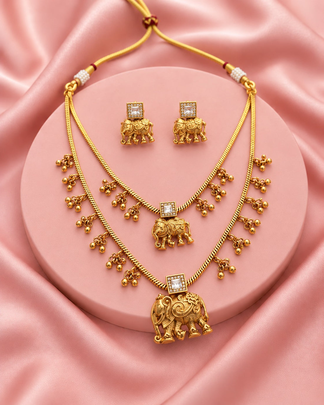 Heritage Elephant Layered Necklace Set