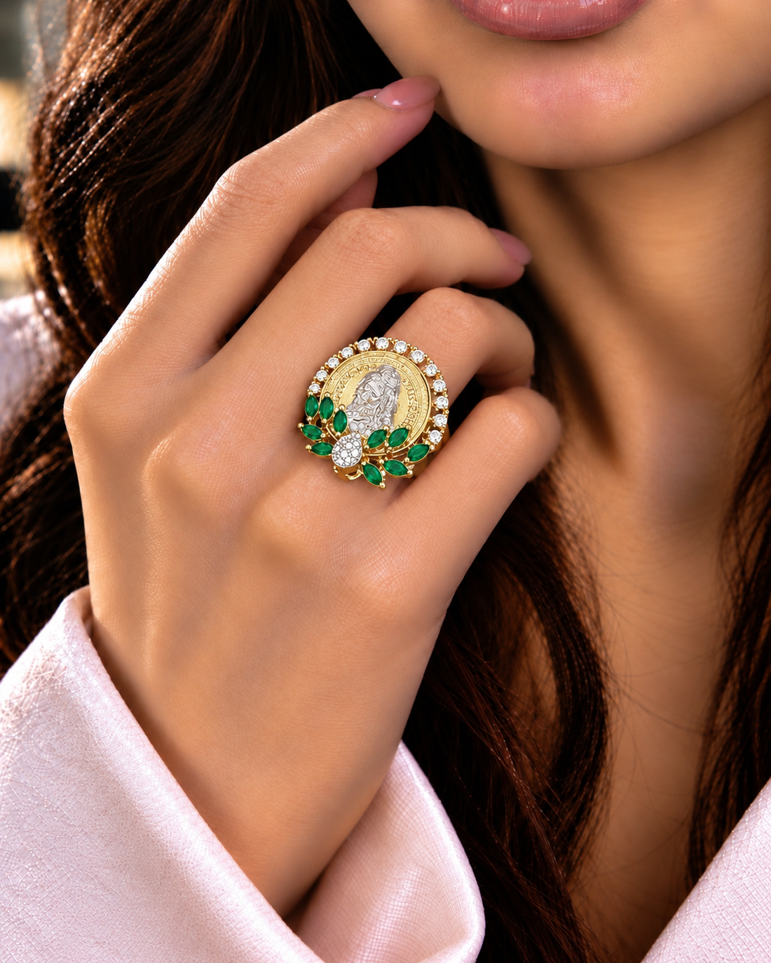 Royal Coin Blossom Adjustable Ring