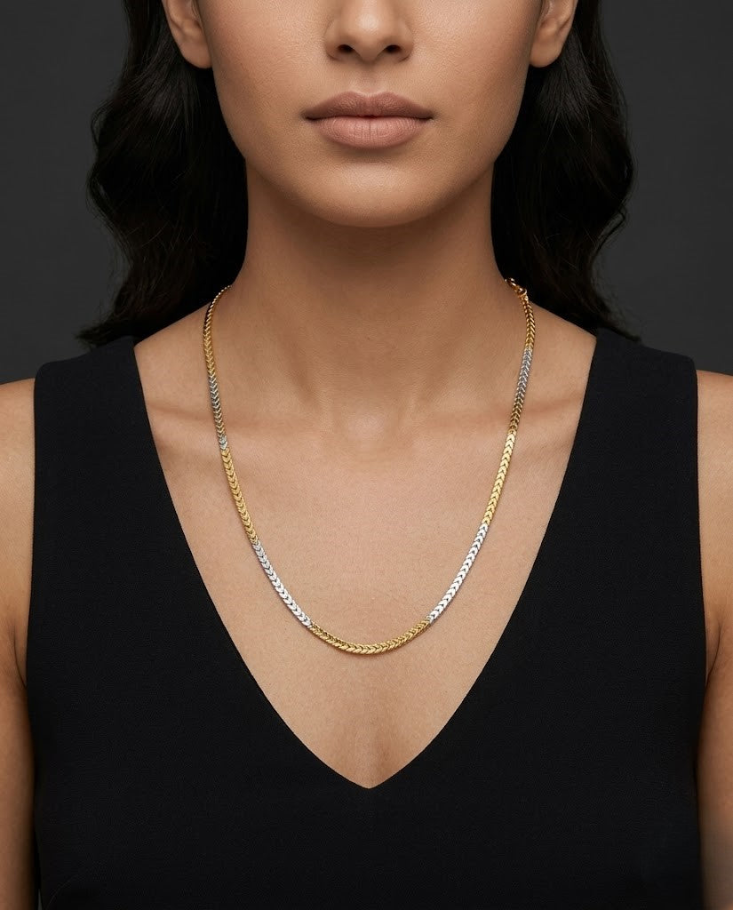 Rajat Swarna Dual Tone Designer Chain for Women